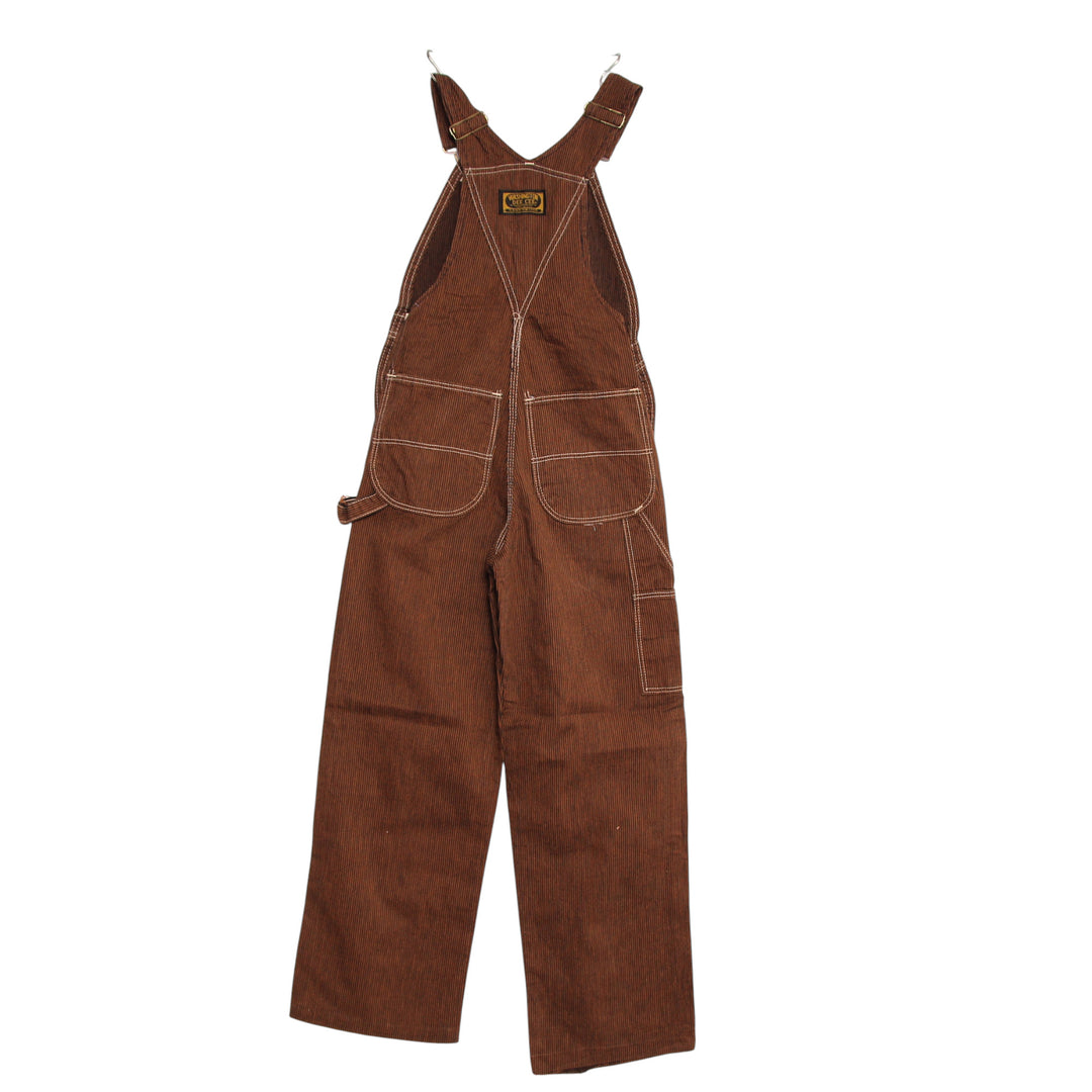 Washington Dee Cee Salopette di Jeans in Velluto Marrone W25 L34 Unisex