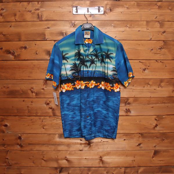 Winnie Fashion camicia hawaiana azzurra taglia M uomo made in Hawaii