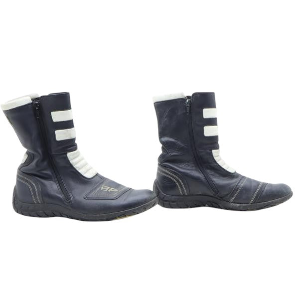 Wojas Vintage stivaletto da moto nero e bianco in pelle numero 39 donna