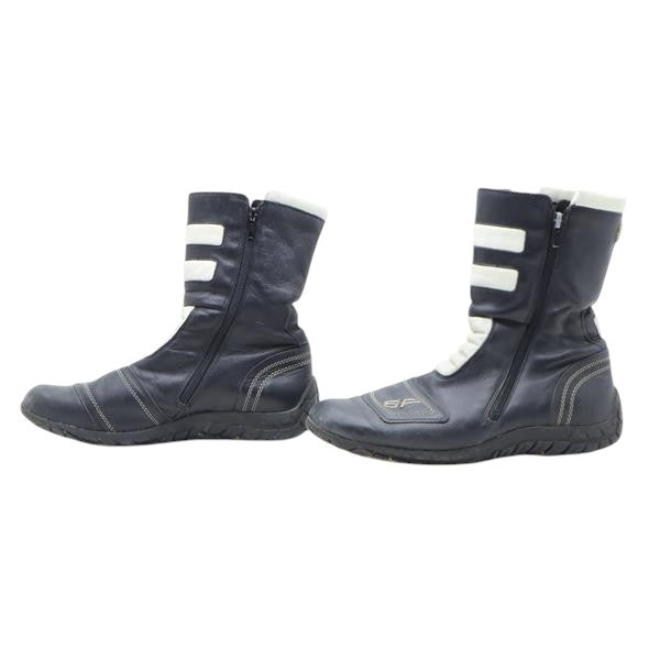 Wojas Vintage stivaletto da moto nero e bianco in pelle numero 39 donna
