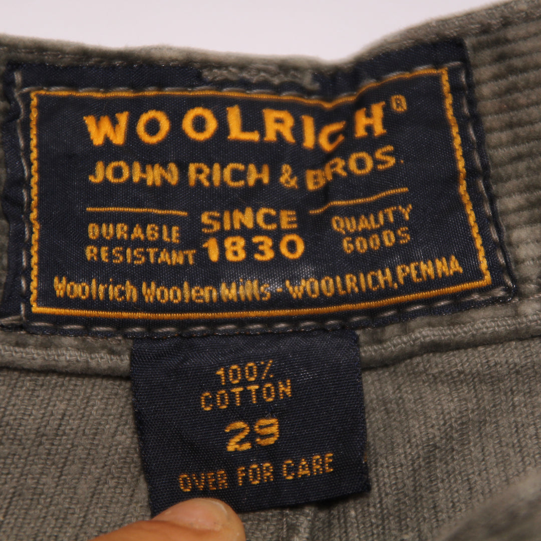 Woolrich Short di Velluto Verde W29 Donna