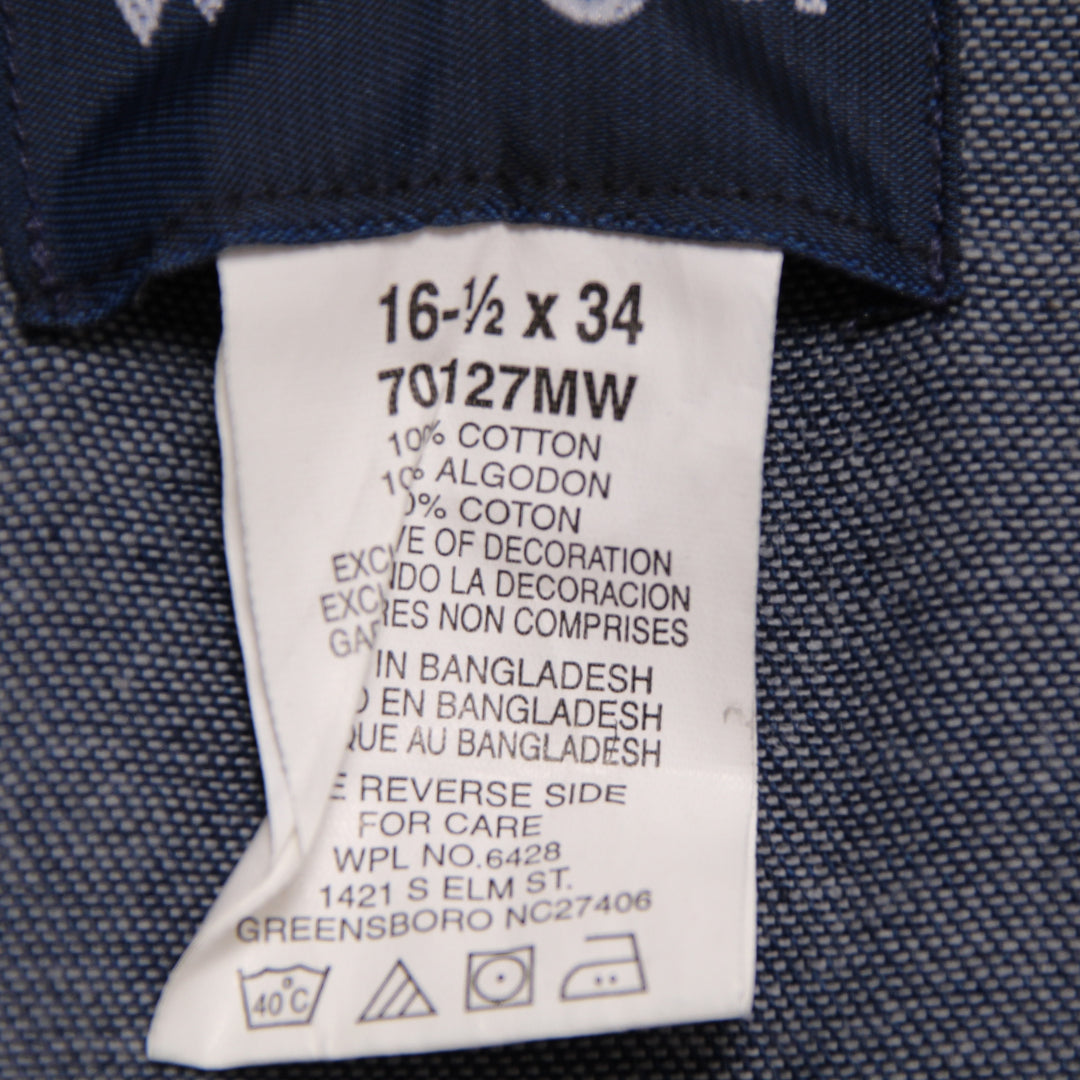 Wrangler Camicia di Jeans Denim Taglia L/XL Uomo Deadstock w/Tags