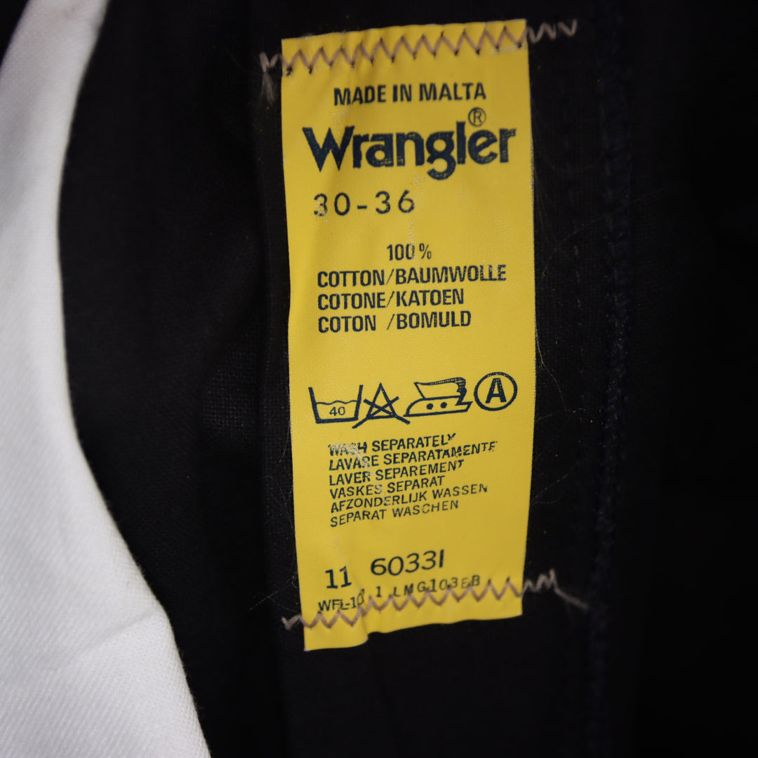 Wrangler Casual W30 L36 jeans vintage 70' in denim nero unisex deadstock w/tags