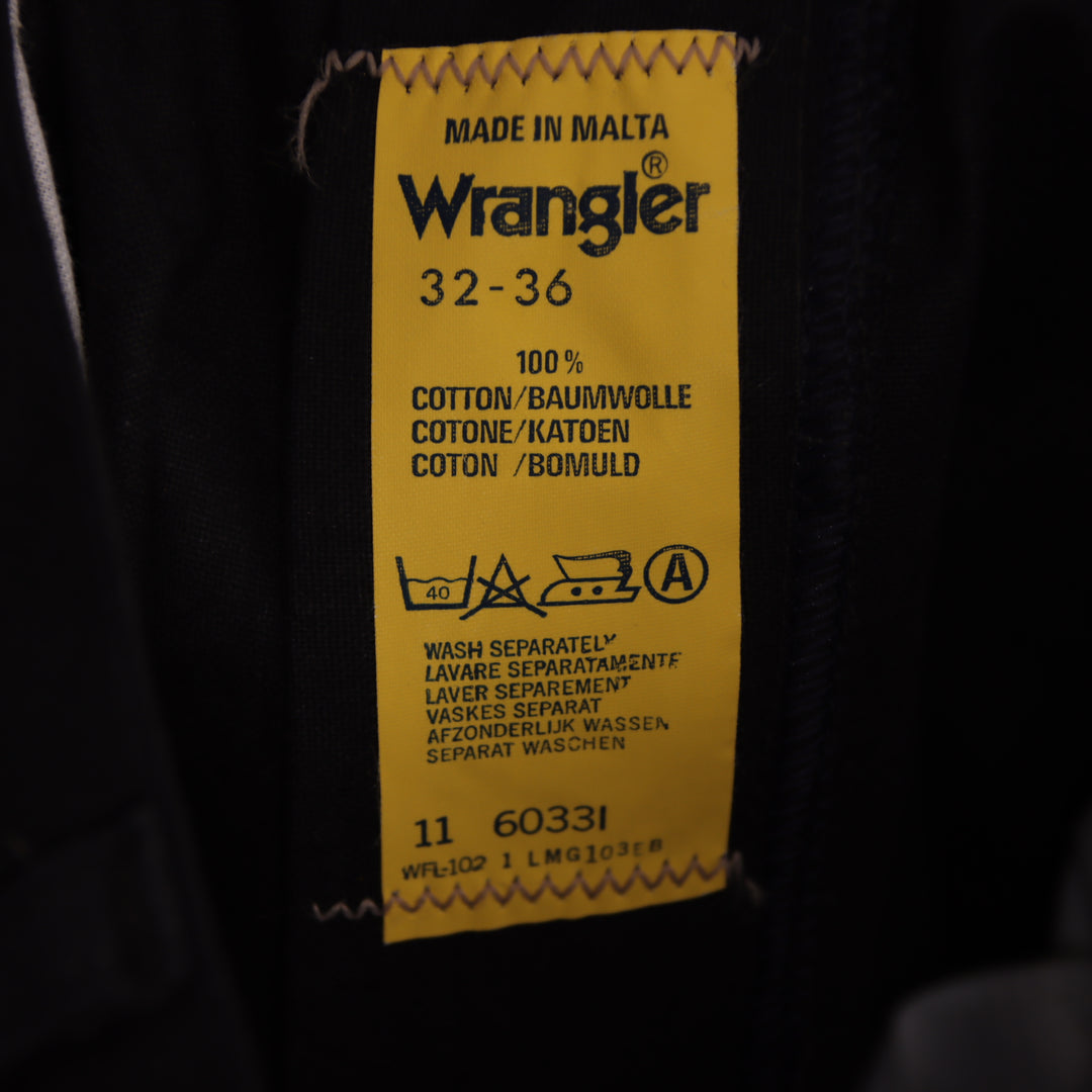 Wrangler Casual W32 L36 jeans vintage 70' in denim nero unisex deadstock w/tags