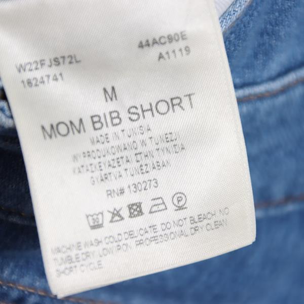 Wrangler Mom Bib Short Salopette di jeans denim taglia M donna