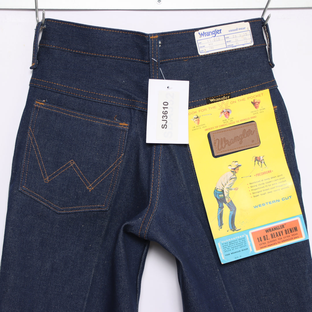 Wrangler Western Cut 70' W26 L35 jeans vintage in denim da donna deadstock w/tags