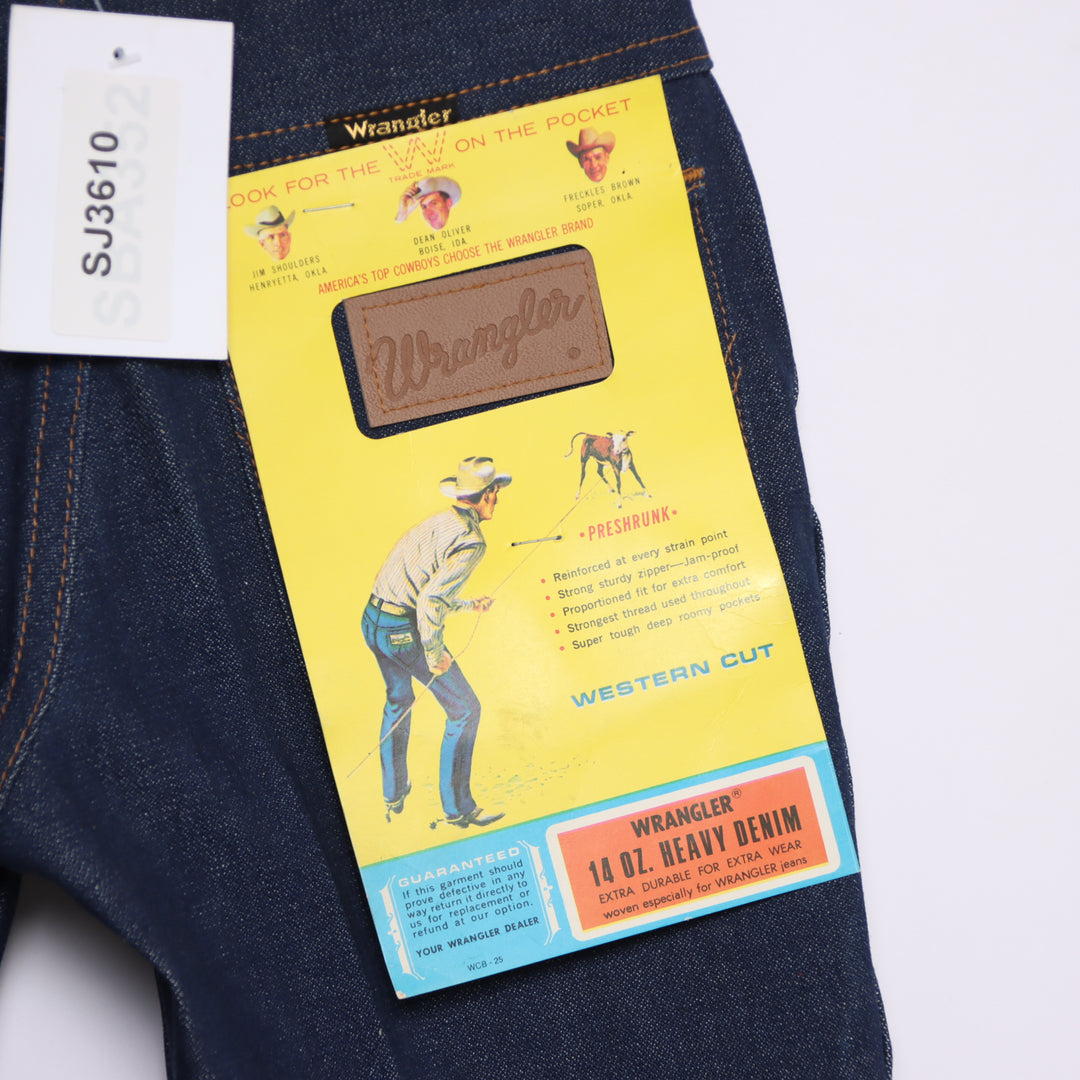 Wrangler Western Cut 70' W26 L35 jeans vintage in denim da donna deadstock w/tags