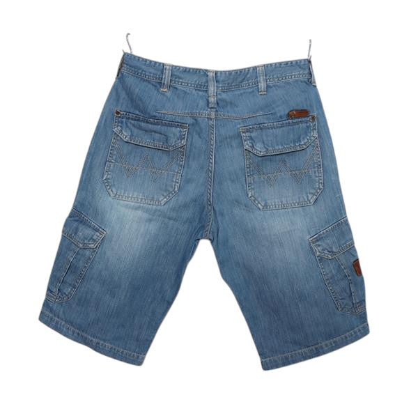 Wrangler Chad Cargo pant bermuda di jeans denim W31 uomo