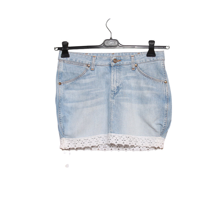 Wrangler Minigonna di Jeans Vintage Denim W30 Donna
