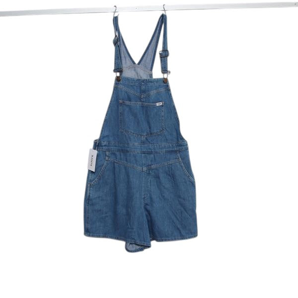 Wrangler Mom Bib Short Salopette di jeans denim taglia M donna