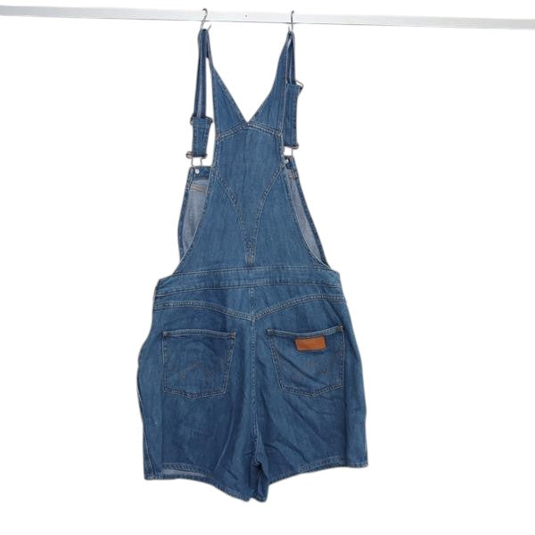 Wrangler Mom Bib Short Salopette di jeans denim taglia M donna