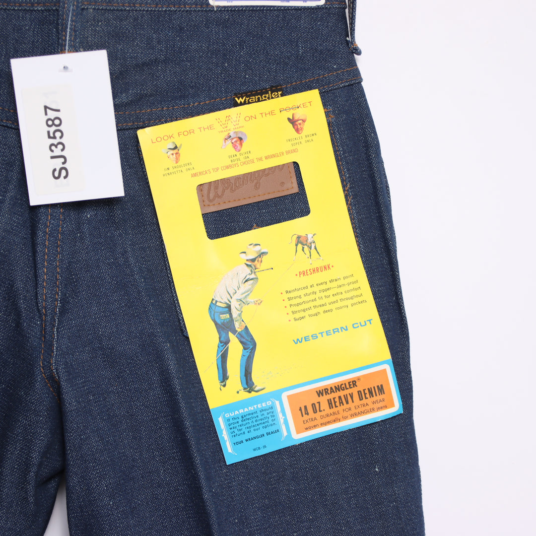 Wrangler western bootcut W30 L35 jeans vintage 70' in denim da donna deadstock w/tags