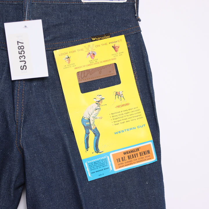 Wrangler western bootcut W30 L35 jeans vintage 70' in denim da donna deadstock w/tags