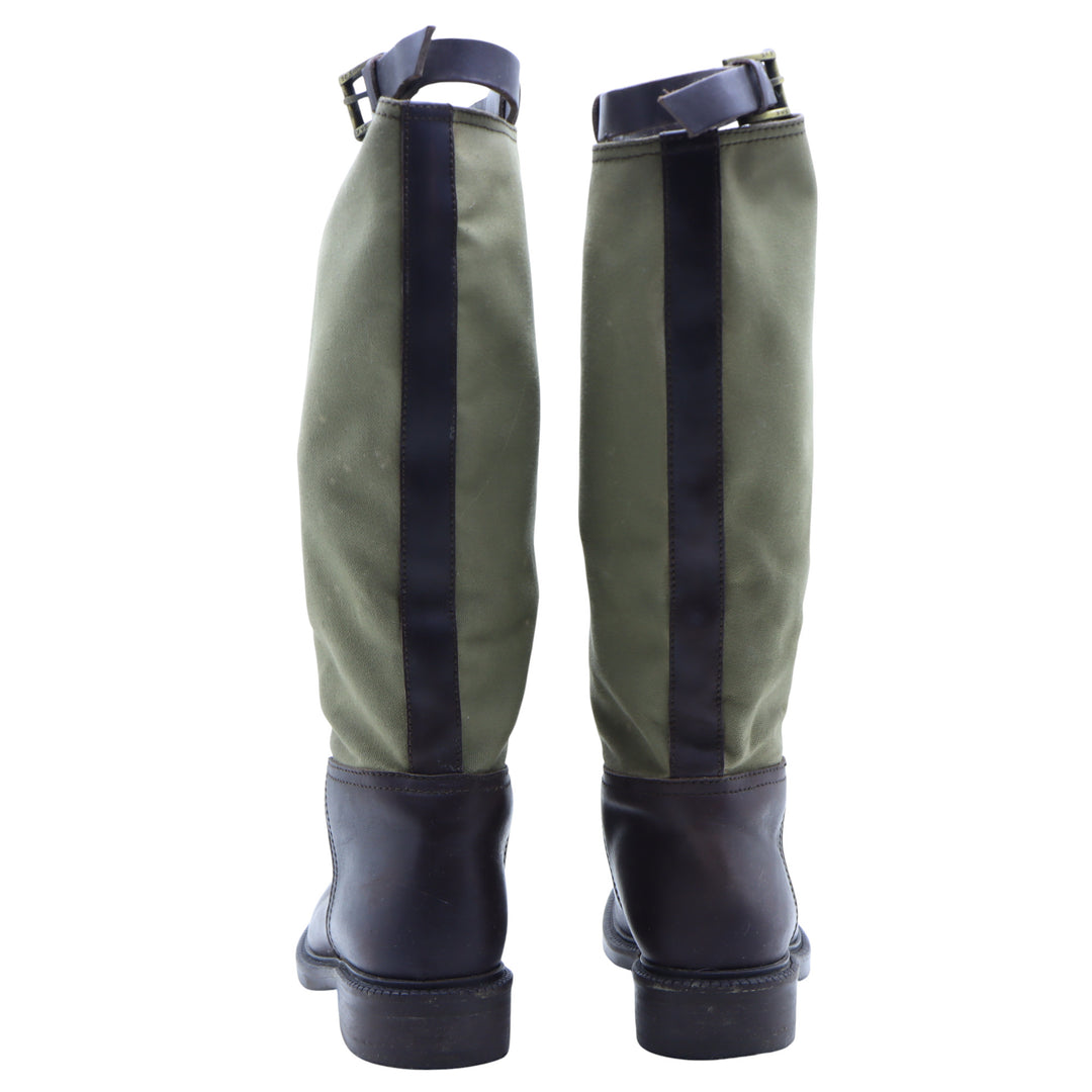 XVS Stivale Marrone e Beige in Tessuto e Pelle Numero 39 Donna