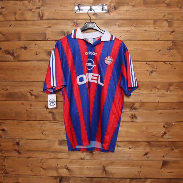 Adidas Bayern Monaco Maglia da Calcio Vintage Blu e Rossa Taglia L Uomo