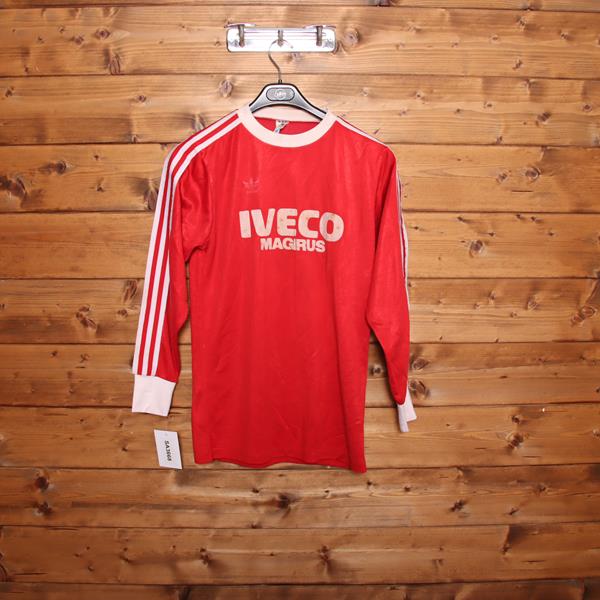 Adidas Bayern Monaco Maglia da Calcio Vintage Rossa Taglia M Uomo Made in W. Germany