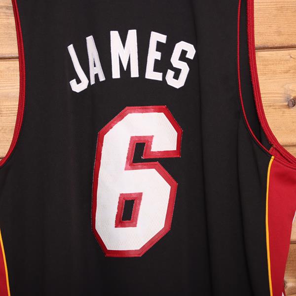 Adidas Miami Heat LeBron James Maglia da Basket Nera Taglia XL Uomo