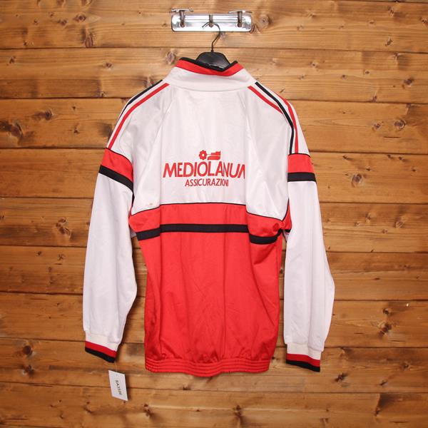 Adidas Milan Track Top Vintage 90' Bianco e Rosso Taglia XL Uomo