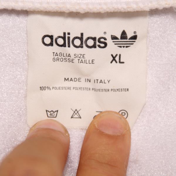 Adidas Milan Track Top Vintage 90' Bianco e Rosso Taglia XL Uomo