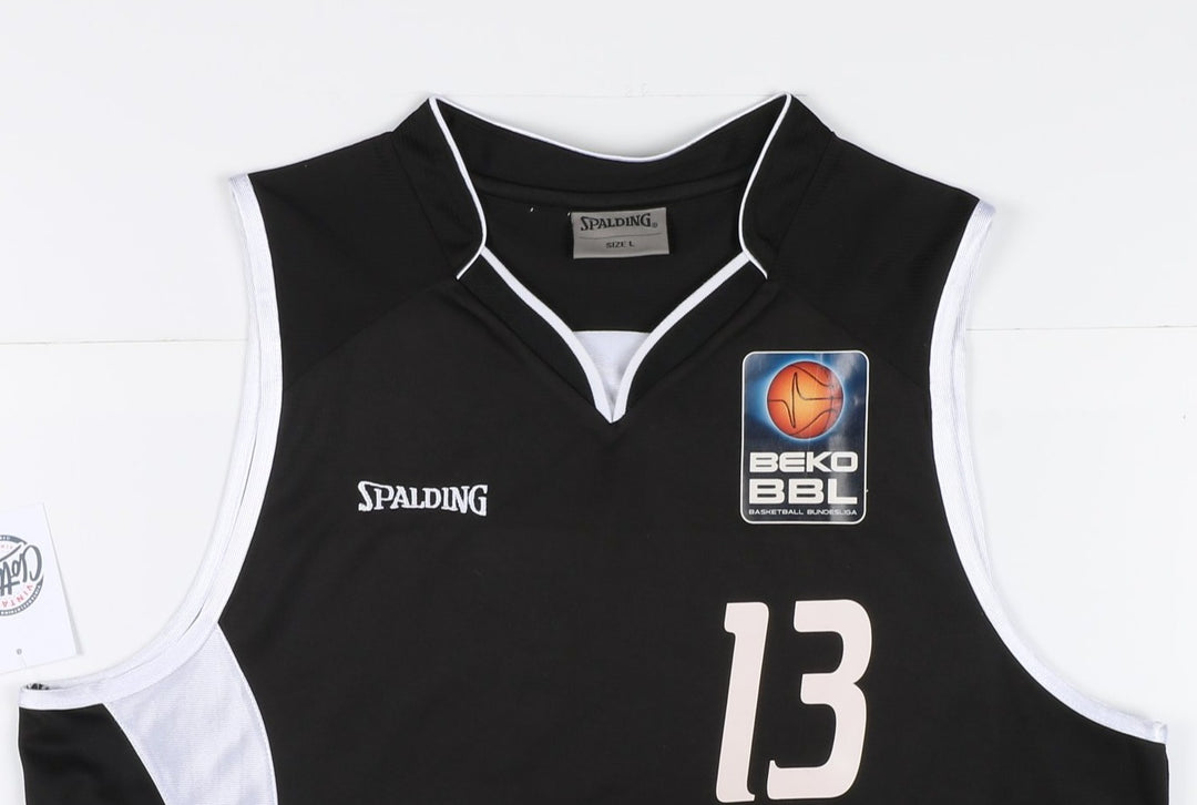 Maglia da Basket Spalding Beko BBL Johnny B 13 Taglia L Nera