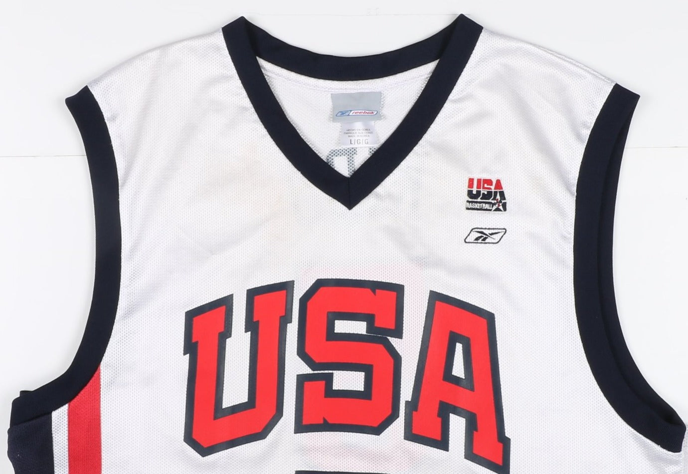 Maglia da Basket NBA Reebok USA Kidd 5 Vintage 2000 Taglia S Bianca