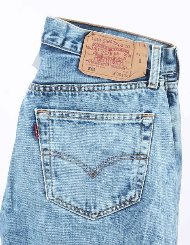 Levi's 501 Tie Dye Taglia W33 L36 Denim Unisex Vita Alta