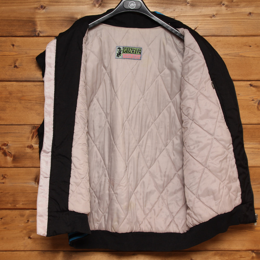 Clover Gilet da Moto Vintage Nero Uomo