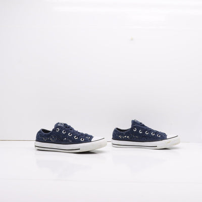 Converse All Star Basse Blu Uncinetto Eur 36 Donna
