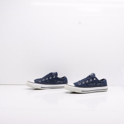 Converse All Star Basse Blu Uncinetto Eur 36 Donna