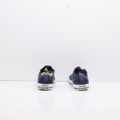 Converse All Star Basse Blu Uncinetto Eur 36 Donna