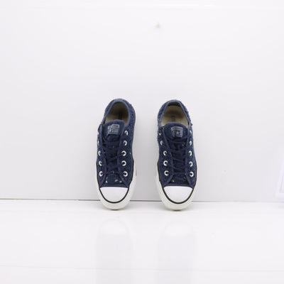 Converse All Star Basse Blu Uncinetto Eur 36 Donna