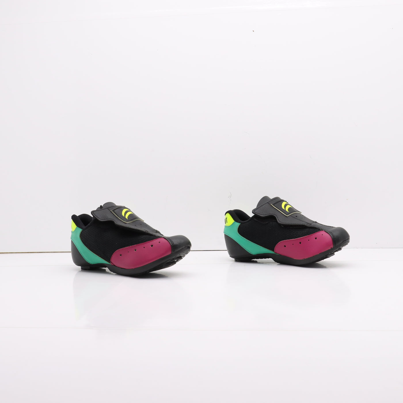 Diamant Turbo Air Mtb Strappo Lacci Scarpe da Bicicletta Nere Rosa e Verdi Eur 36 Donna