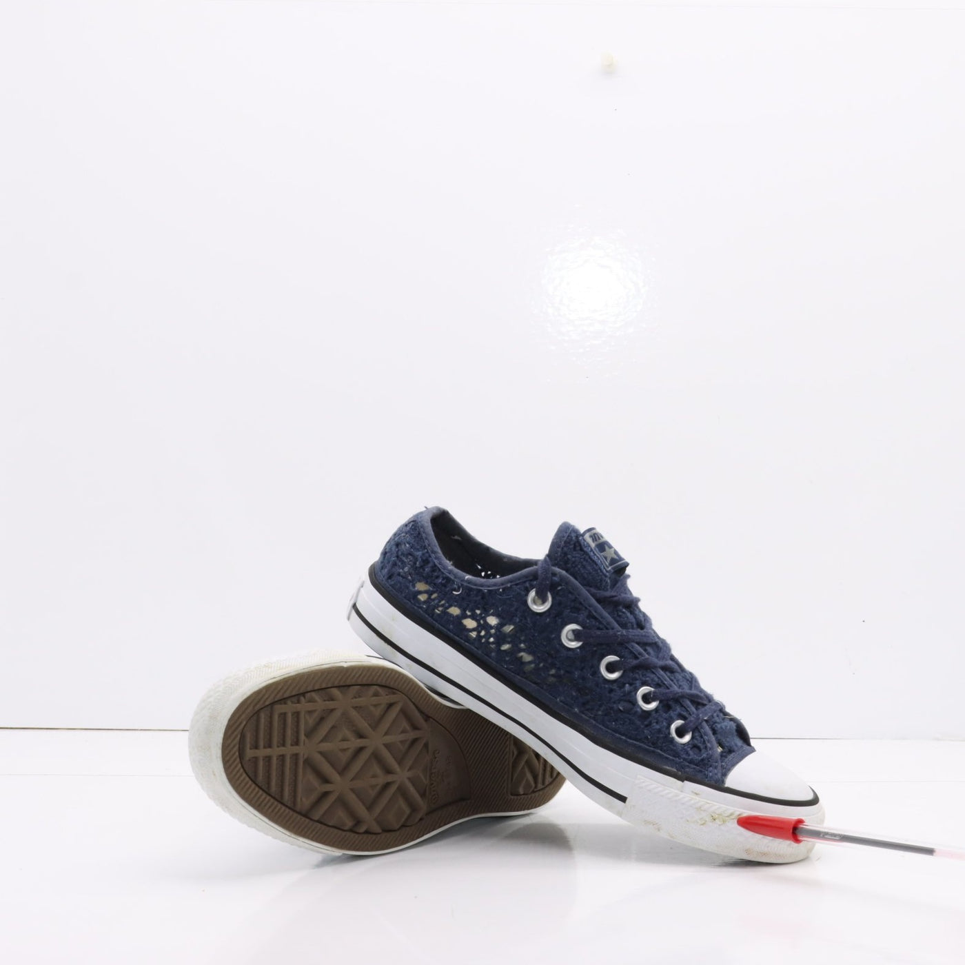 Converse All Star Basse Blu Uncinetto Eur 36 Donna
