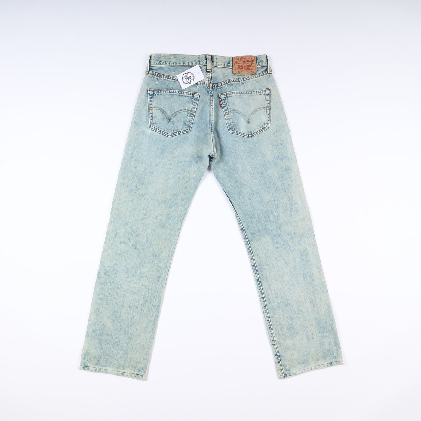 Levi's 501 Tie Dye Taglia W33 L34 Denim Unisex Vita Alta