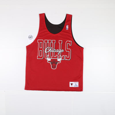 Maglia da Basket NBA Chicago Bulls Double Face Taglia L Rosso e Nero