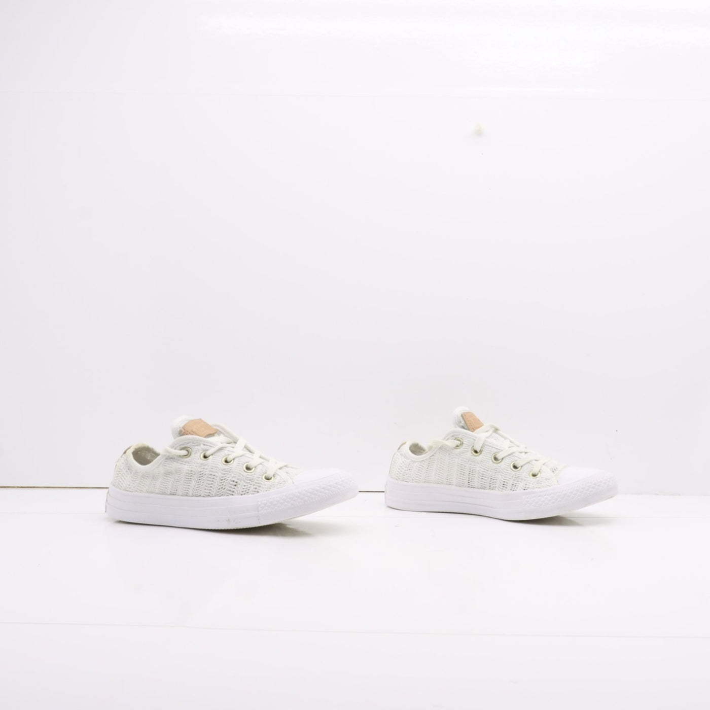 Converse All Star Basse Bianche Spina di Pesce Eur 36.5 Donna