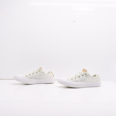Converse All Star Basse Bianche Spina di Pesce Eur 36.5 Donna