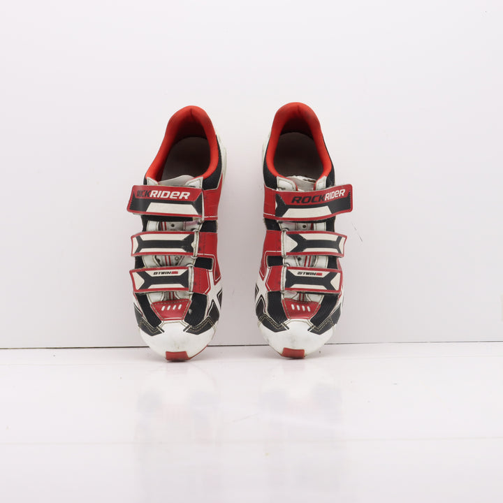 Btwin Rockrider Mtb Scarpe da Bicicletta Bianche Rosso Nero Eur 39 Unisex