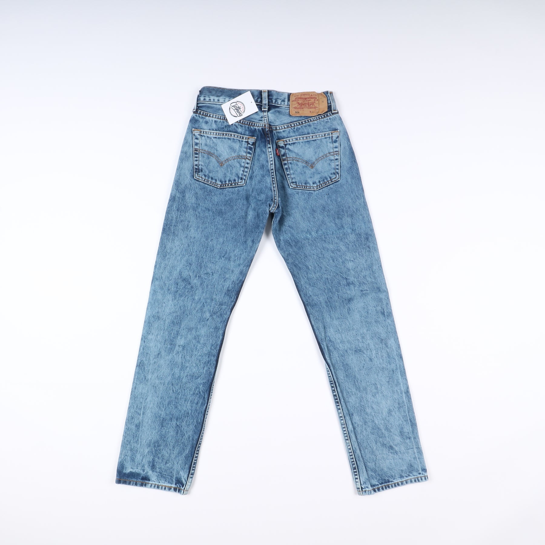 Levi s 501 Tie Dye Taglia W30 L32 Denim Unisex Vita Alta Vintage Clothing Shop