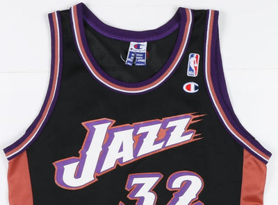 Maglia da Basket NBA Champion Utah Jazz Malone 32 Vintage 98/99 Taglia 40 Nera