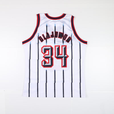 Maglia da Basket NBA Champion Huston Rockets Olajuwon 34 Vintage 99/00 Taglia XL Bianca