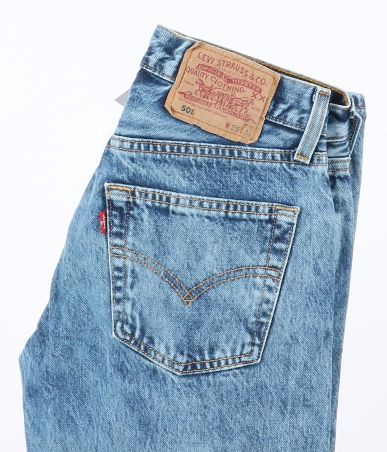 Levi's 501 Tie Dye Taglia W29 L34 Denim Unisex Vita Alta