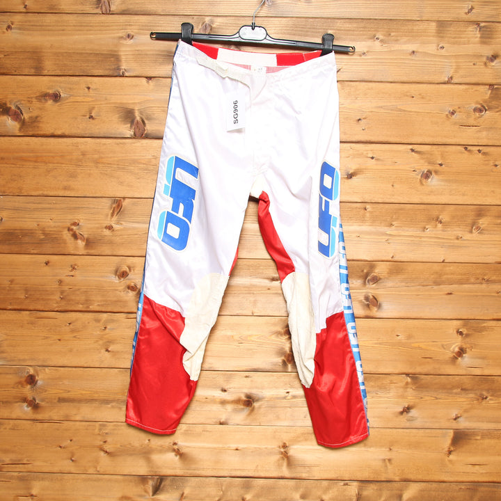 Ufo Plast Pantalone da Cross Vintage Bianco Taglia 44 Uomo