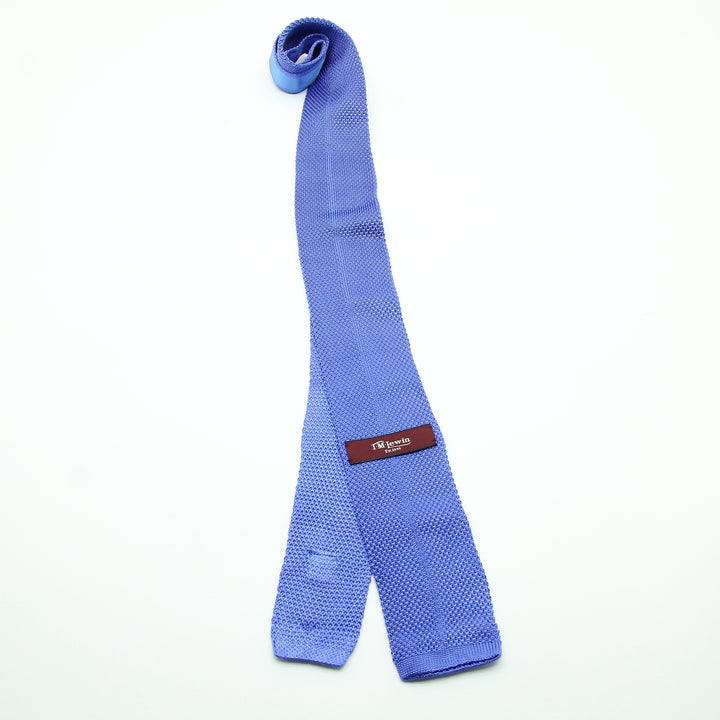 T.M. Lewin Cravatta Vintage Azzurra in Seta Uomo