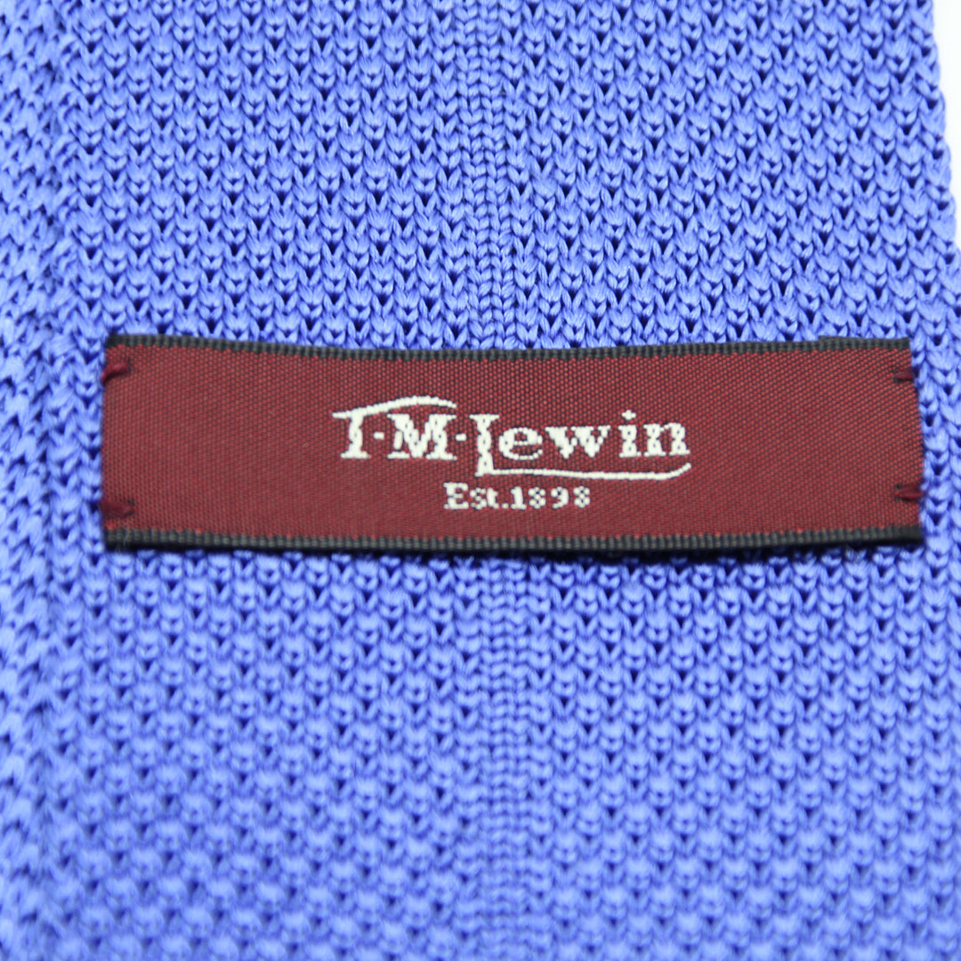 T.M. Lewin Cravatta Vintage Azzurra in Seta Uomo