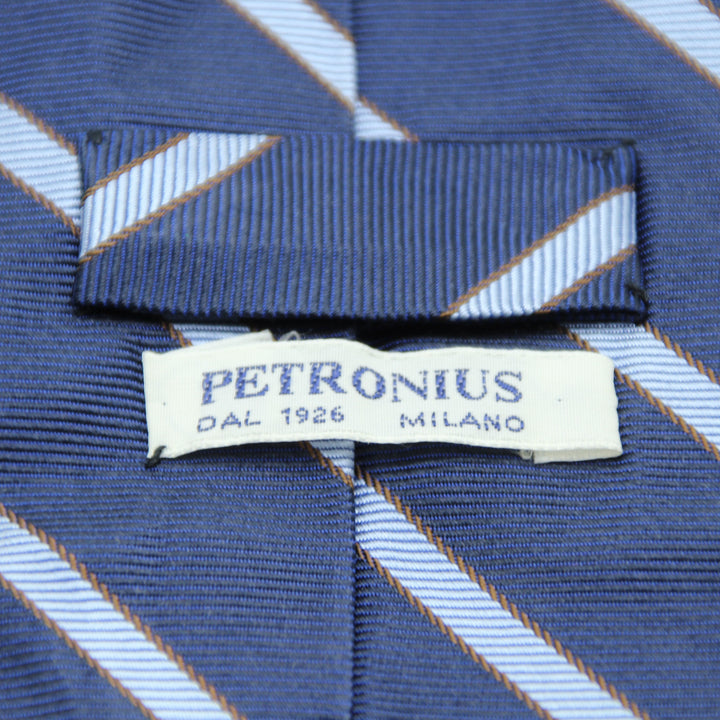 Petronius Cravatta Vintage Blu in Seta Uomo