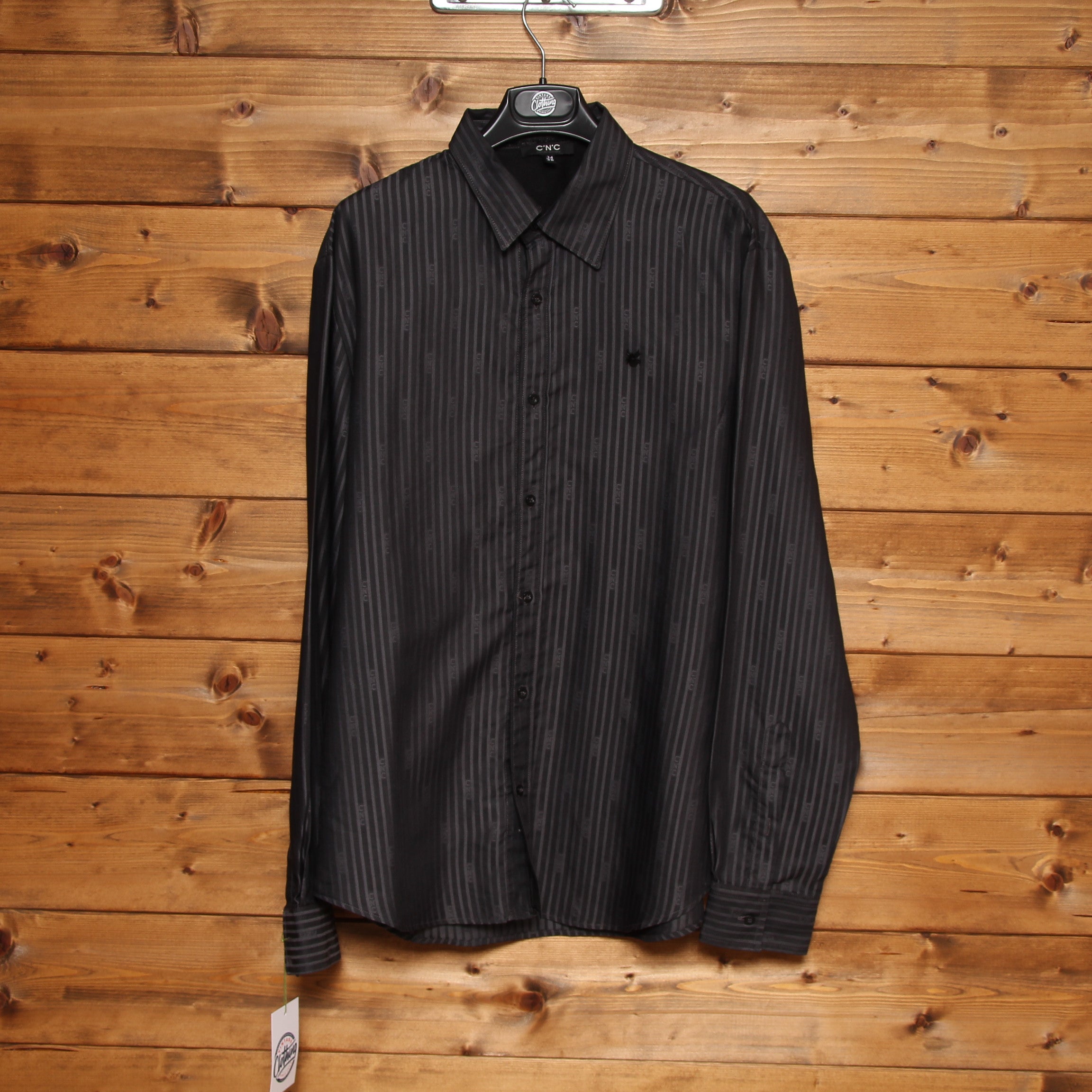 Costume National Camicia Nera Taglia 48 Unisex Vintage Clothing Shop
