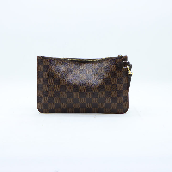 Louis Vuitton Pochette in Pelle Marrone a Scacchi Donna Made in France