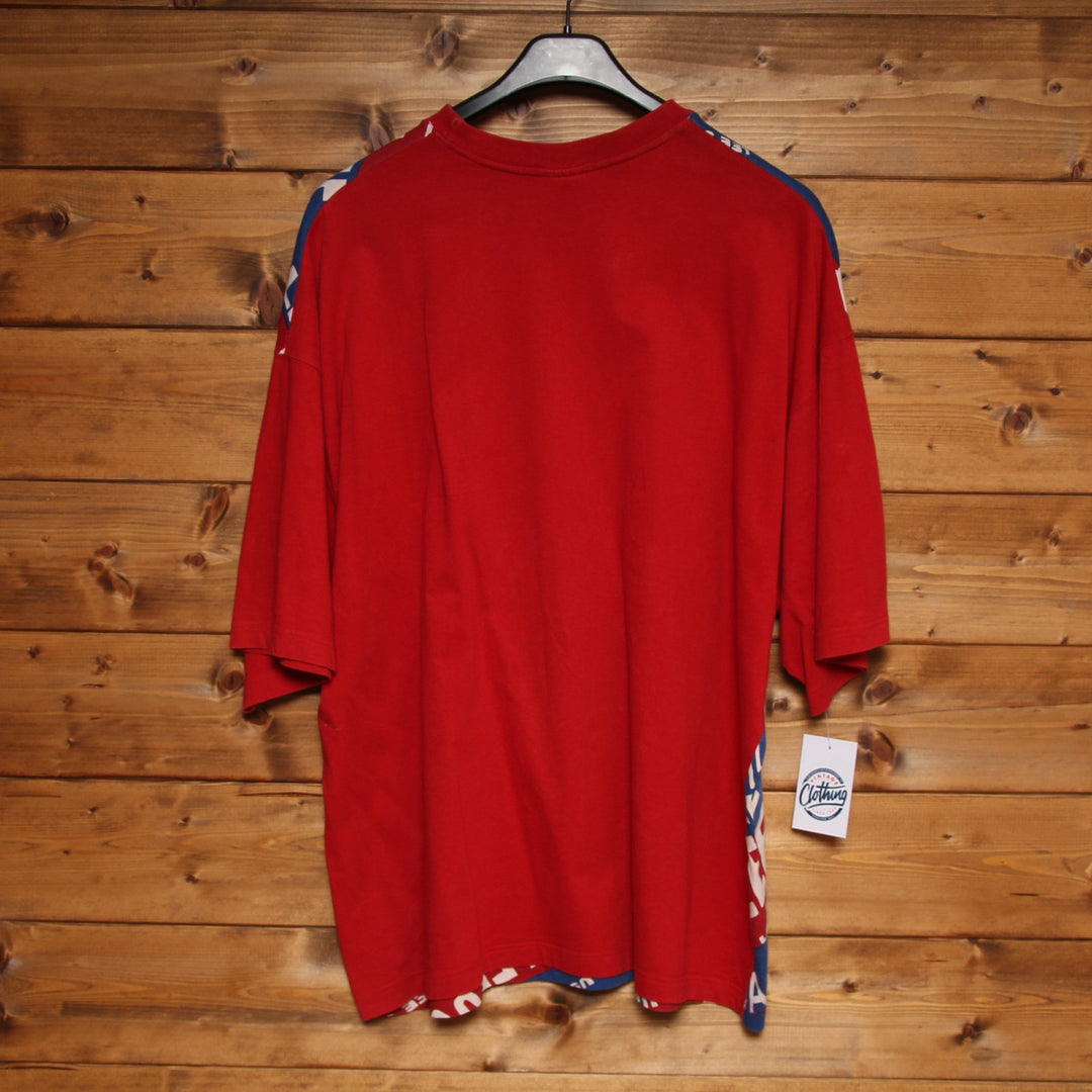 Lee T-Shirt Oversize Rossa e Blu Taglia XL Uomo