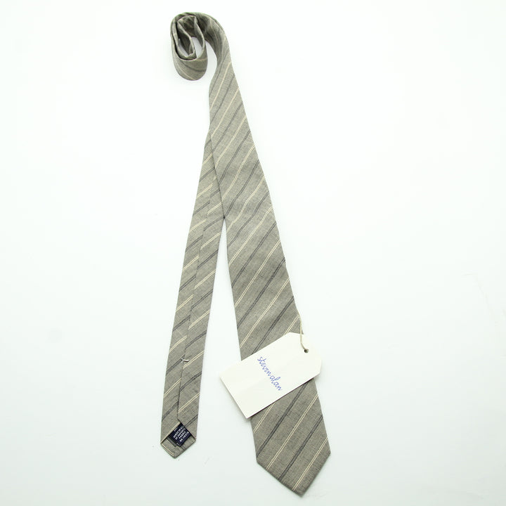 Steven Alan Cravatta Beige in Cotone Uomo Made in USA Deadstock w/Tags